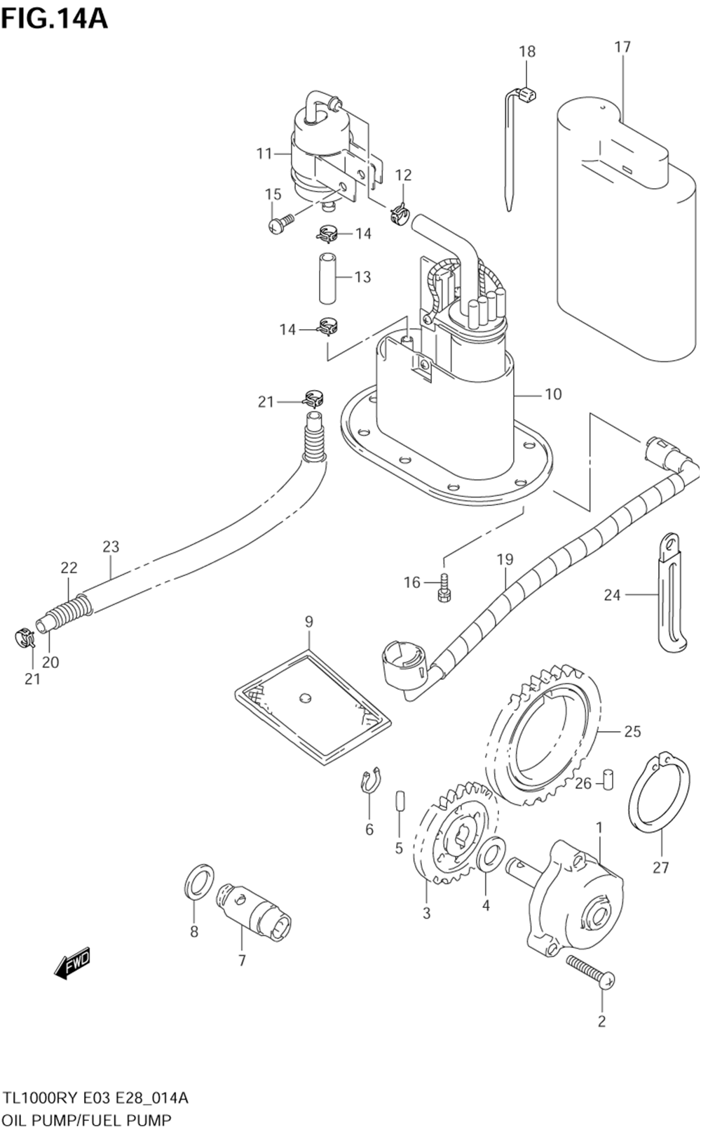 Oil pump _ fuel pump (model x_y_k1_k2_k3)