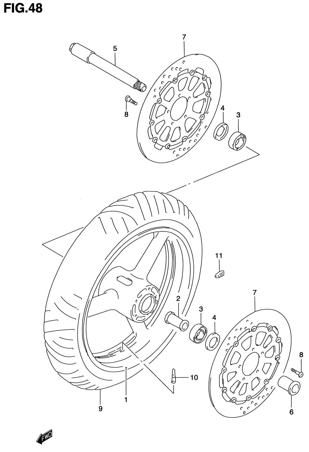 Front wheel (model v_w_x_y)