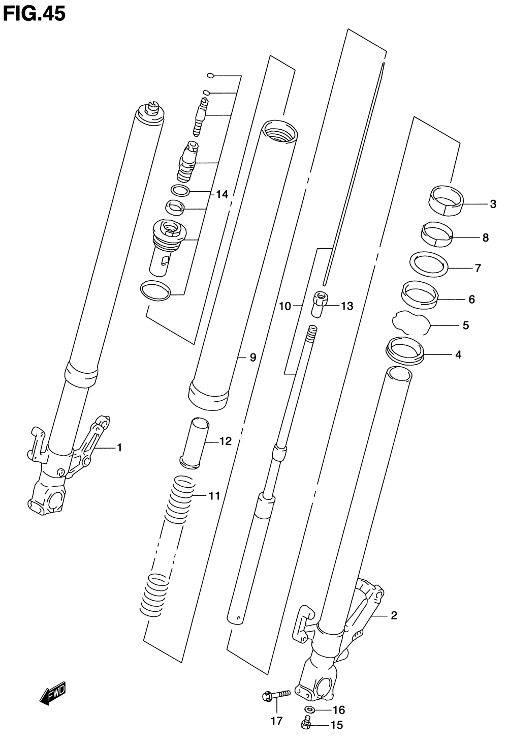 Front damper (model v)