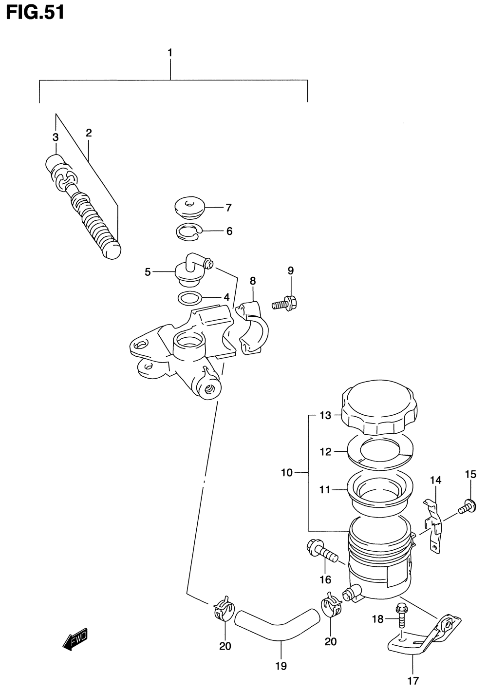 Front master cylinder