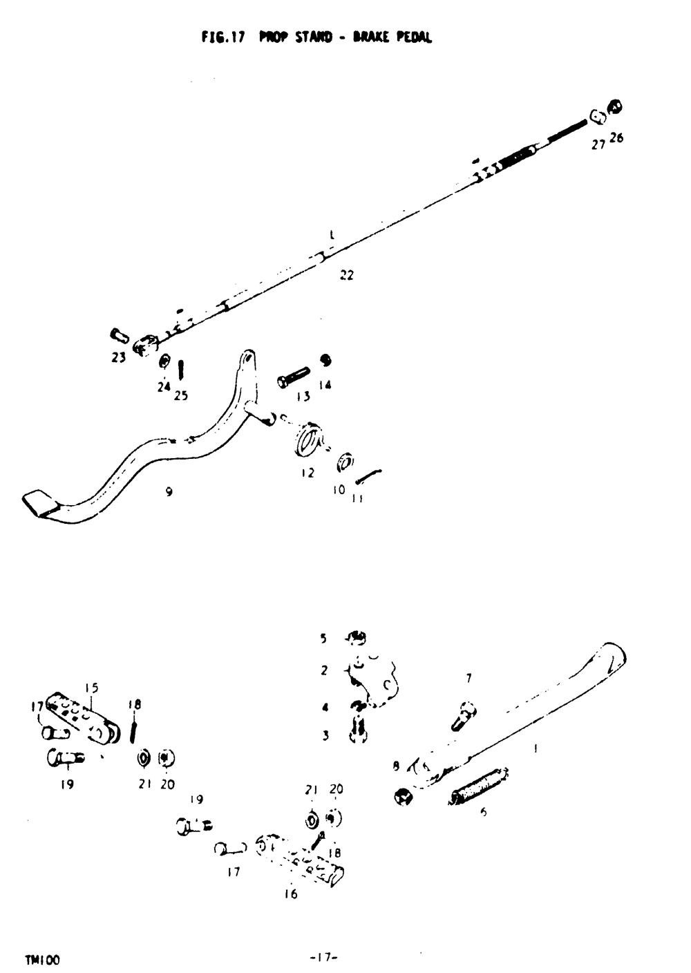 Prop stand - brake pedal