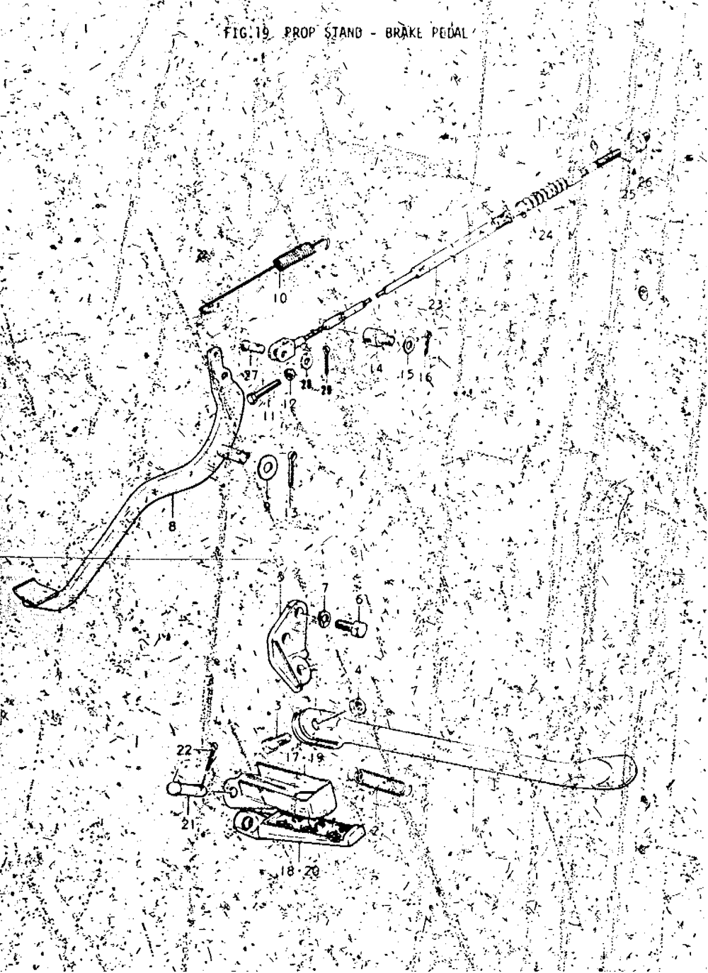 Prop stand - brake pedal