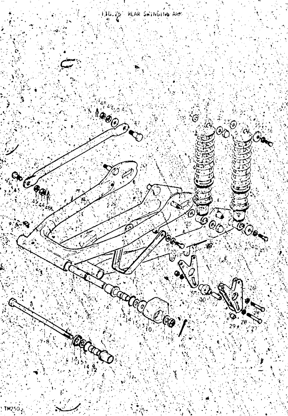 Rear swinging arm