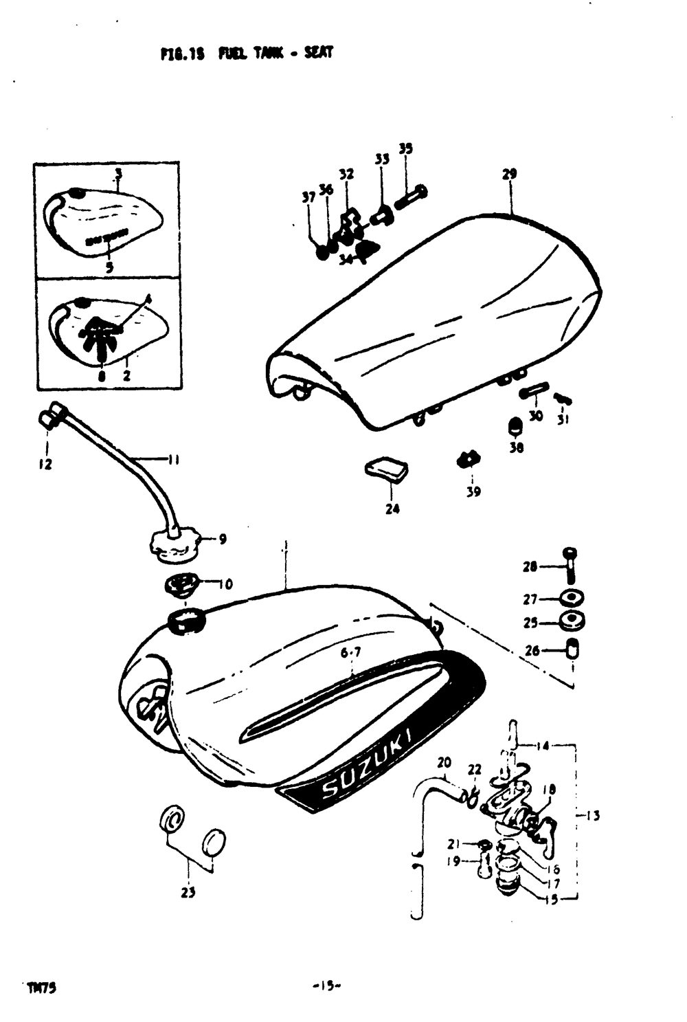 Fuel tank - seat