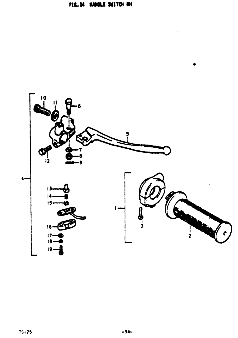 Handle switch rh