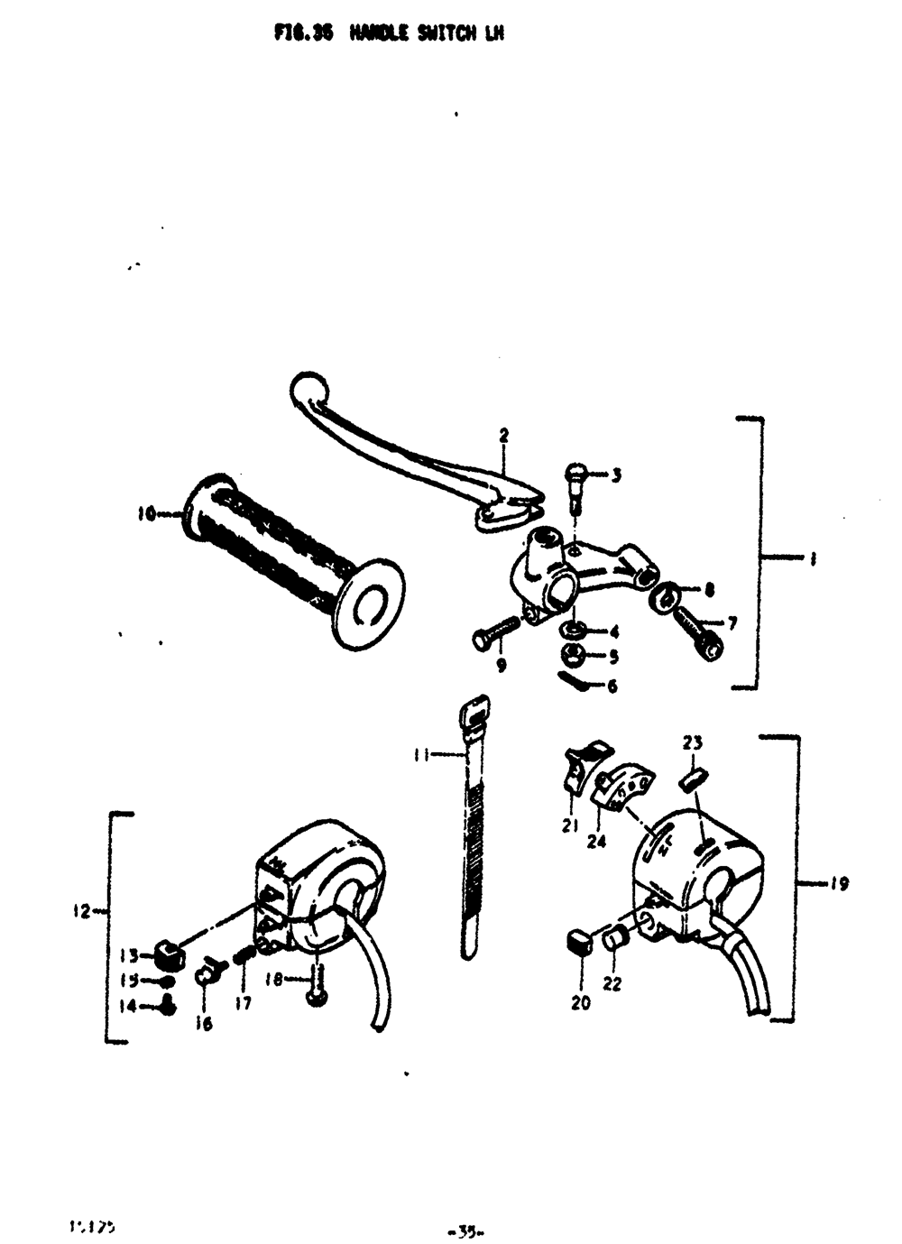 Handle switch lh