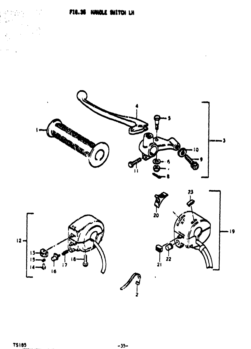 Handle switch lh