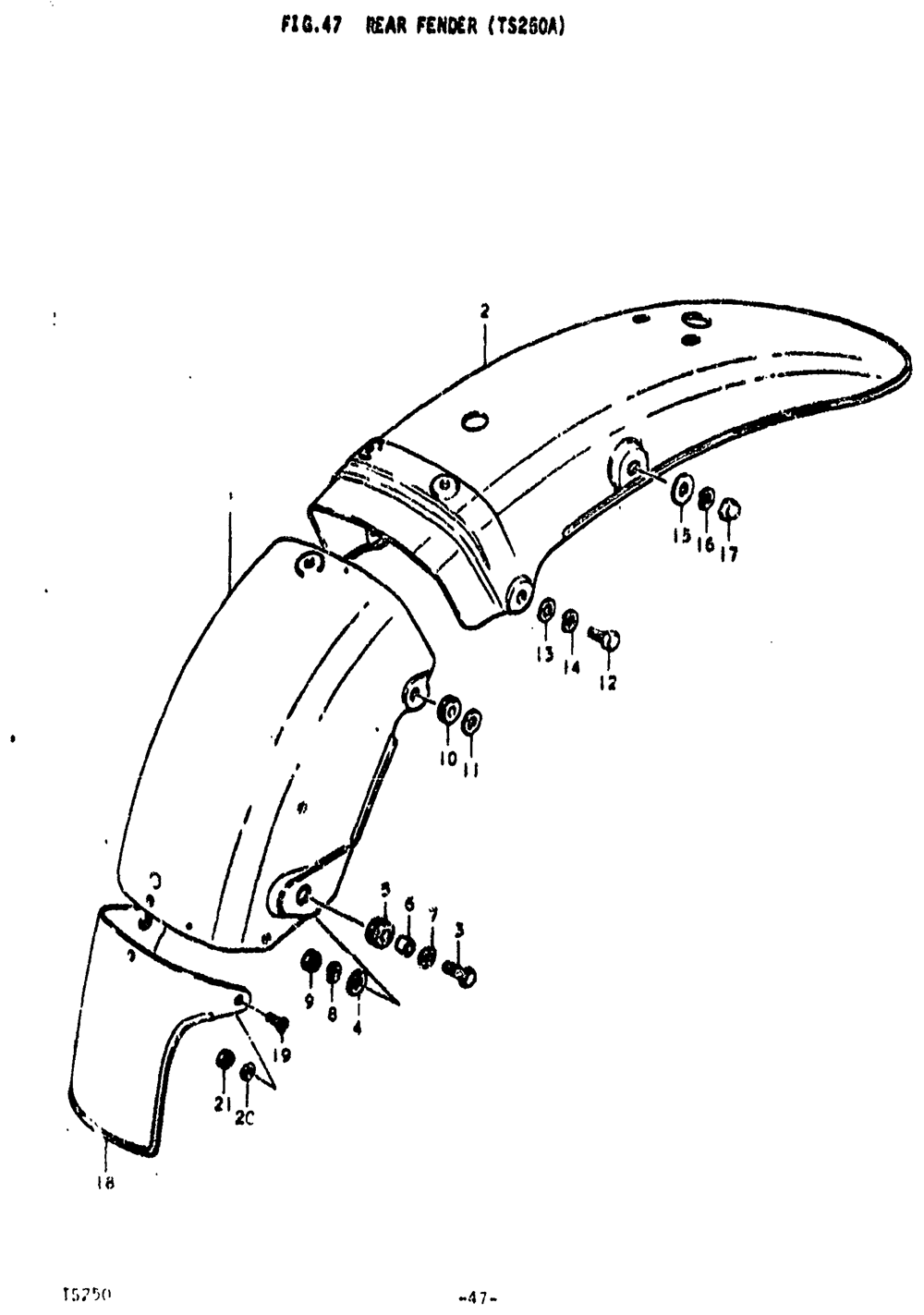 Rear fender (ts250a)