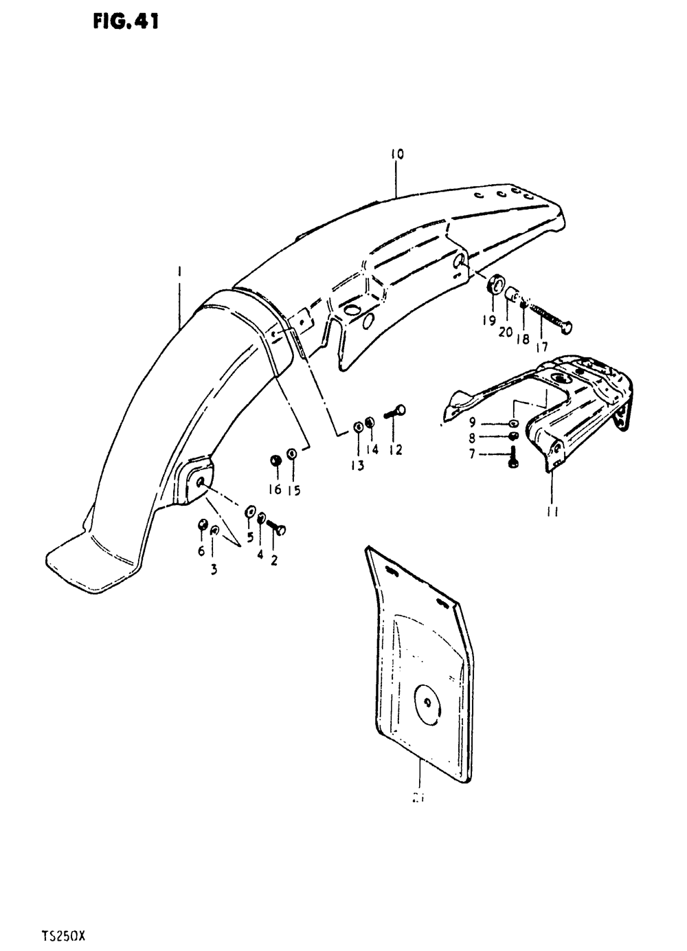 Rear fender (ts250t)