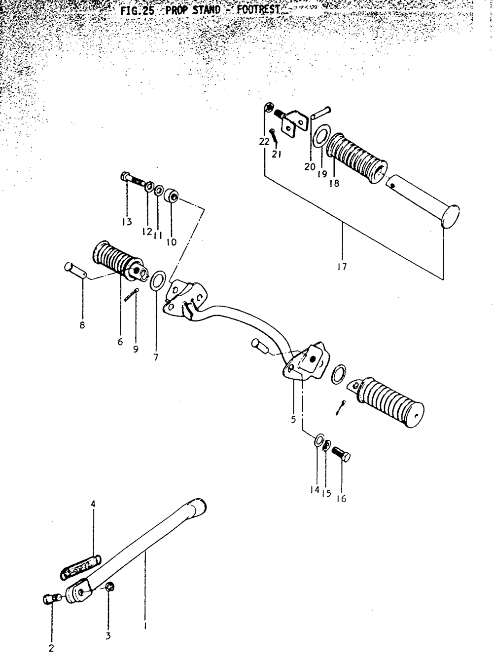 Prop stand - footrest