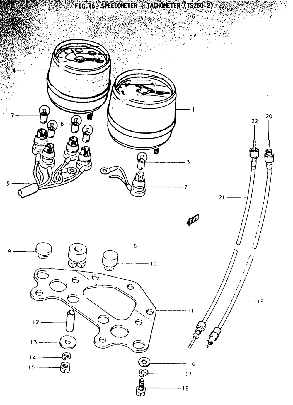 Speedometer - tachometer (ts250-2)