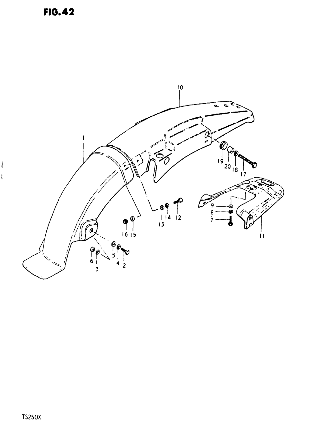 Rear fender (ts250x)