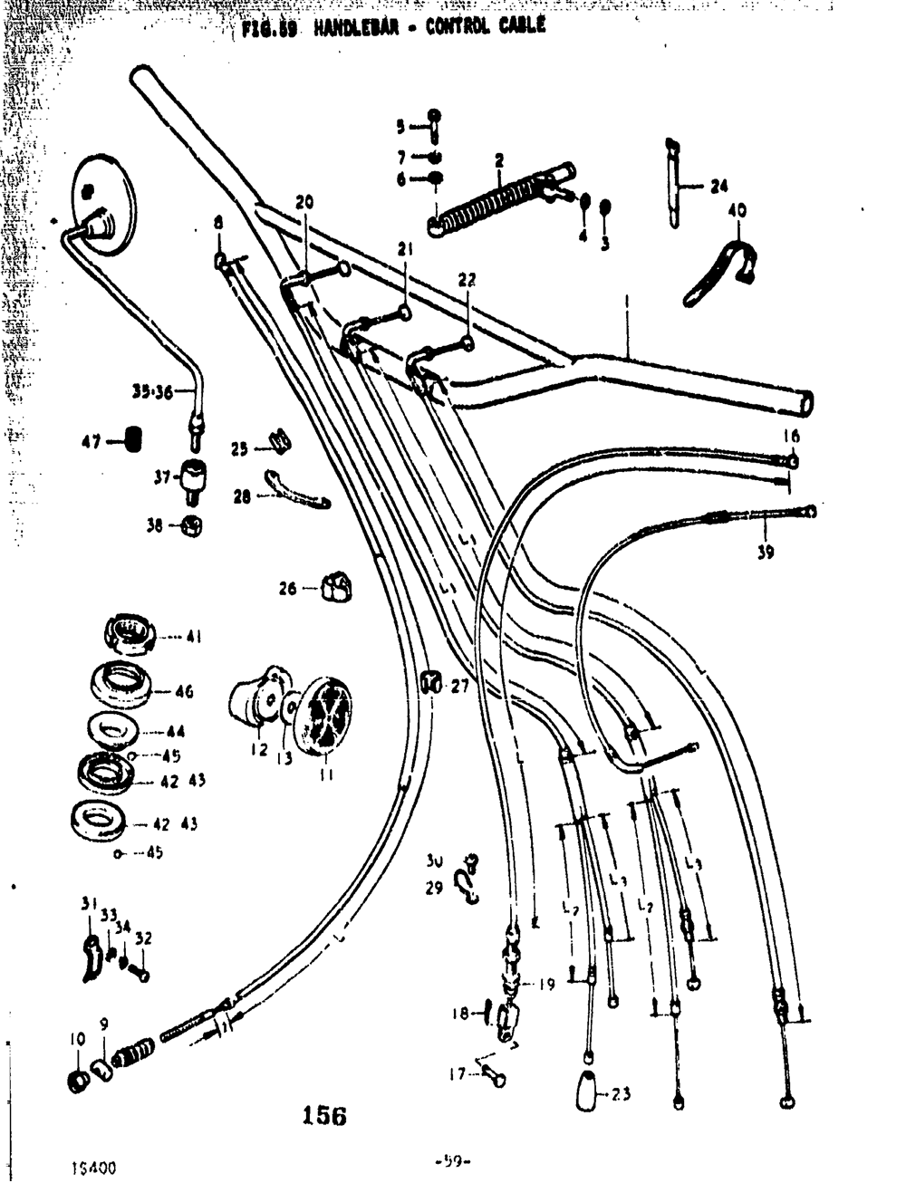 Handlebar - control cable