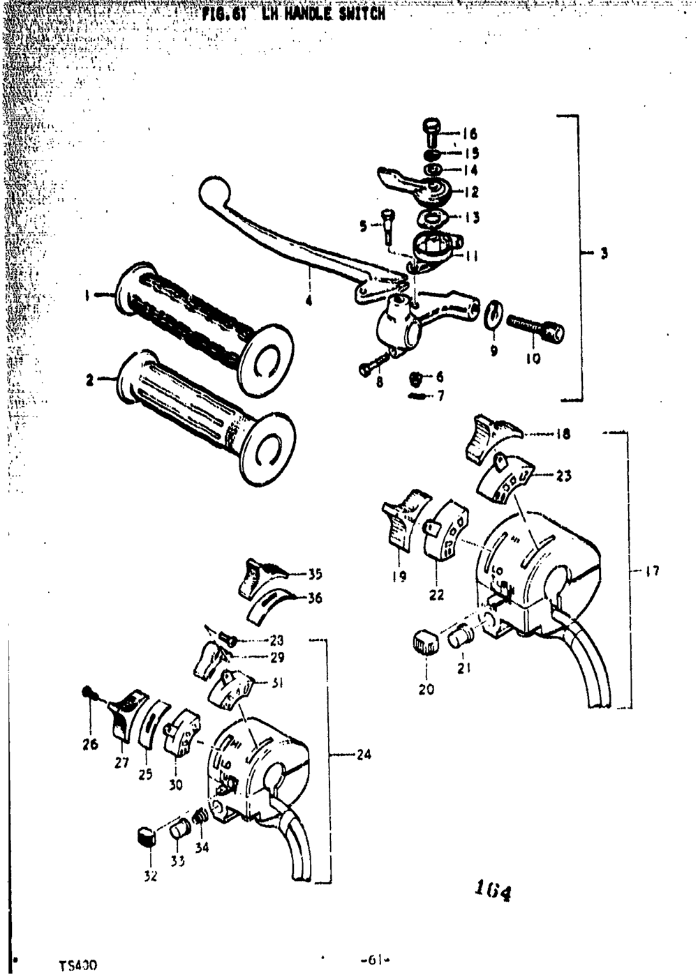 Lh handle switch