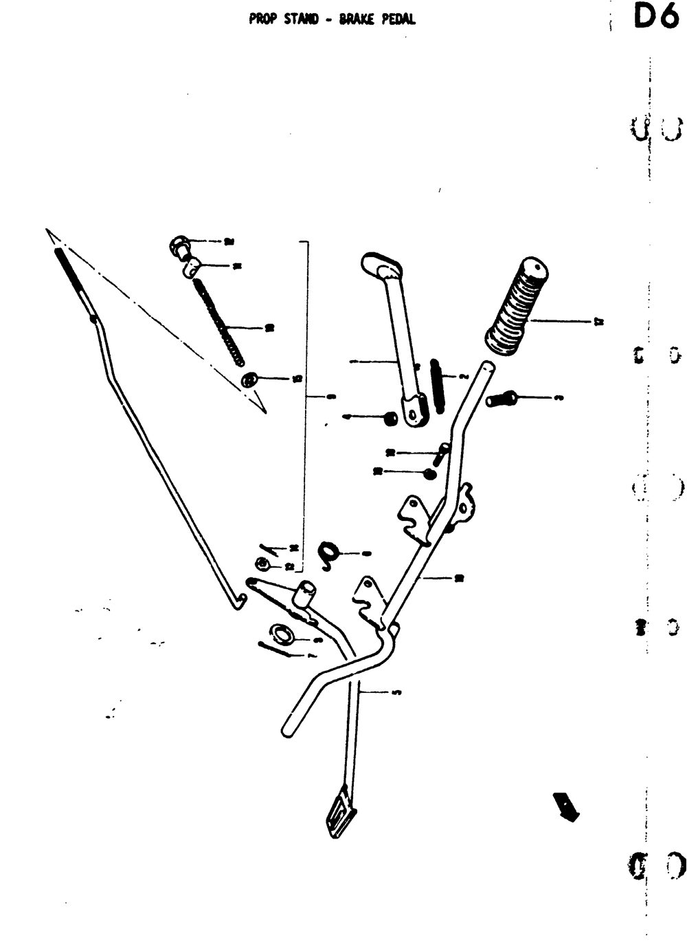 Prop stand - brake pedal