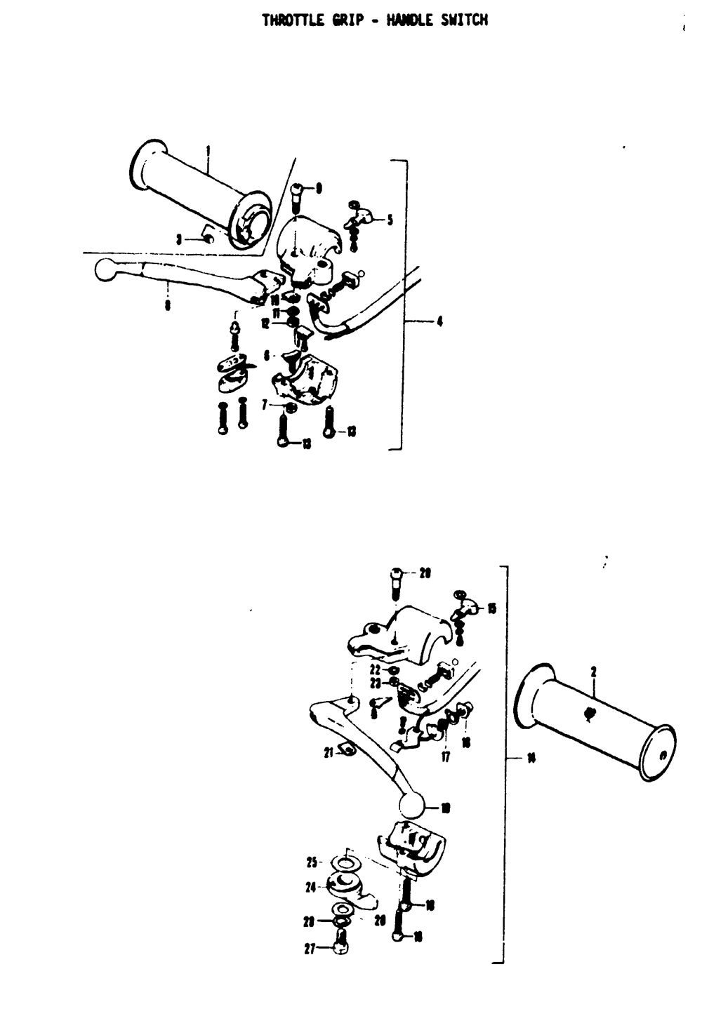 Throttle grip - handle switch