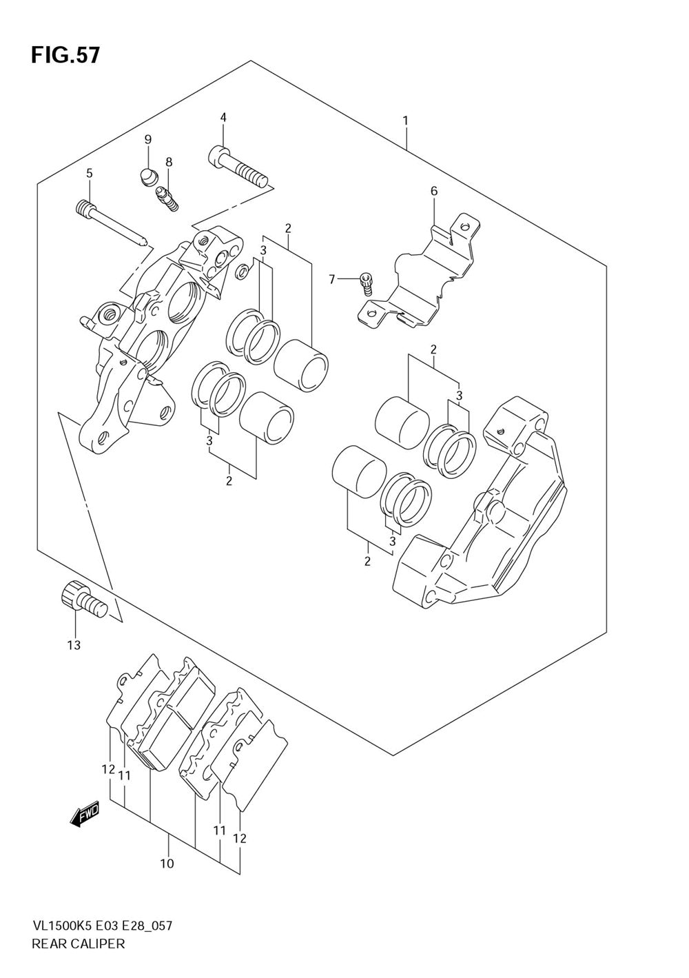 Rear caliper