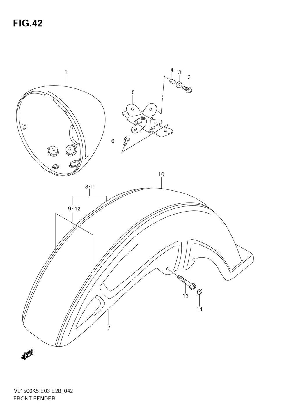 Front fender (model k5_k6)