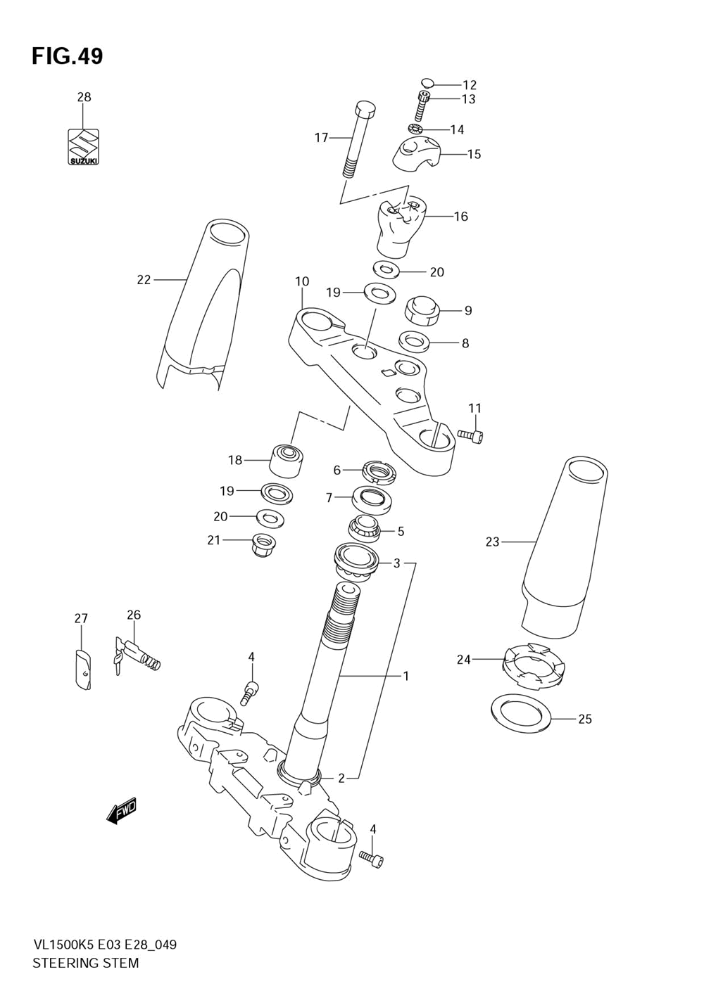 Steering stem