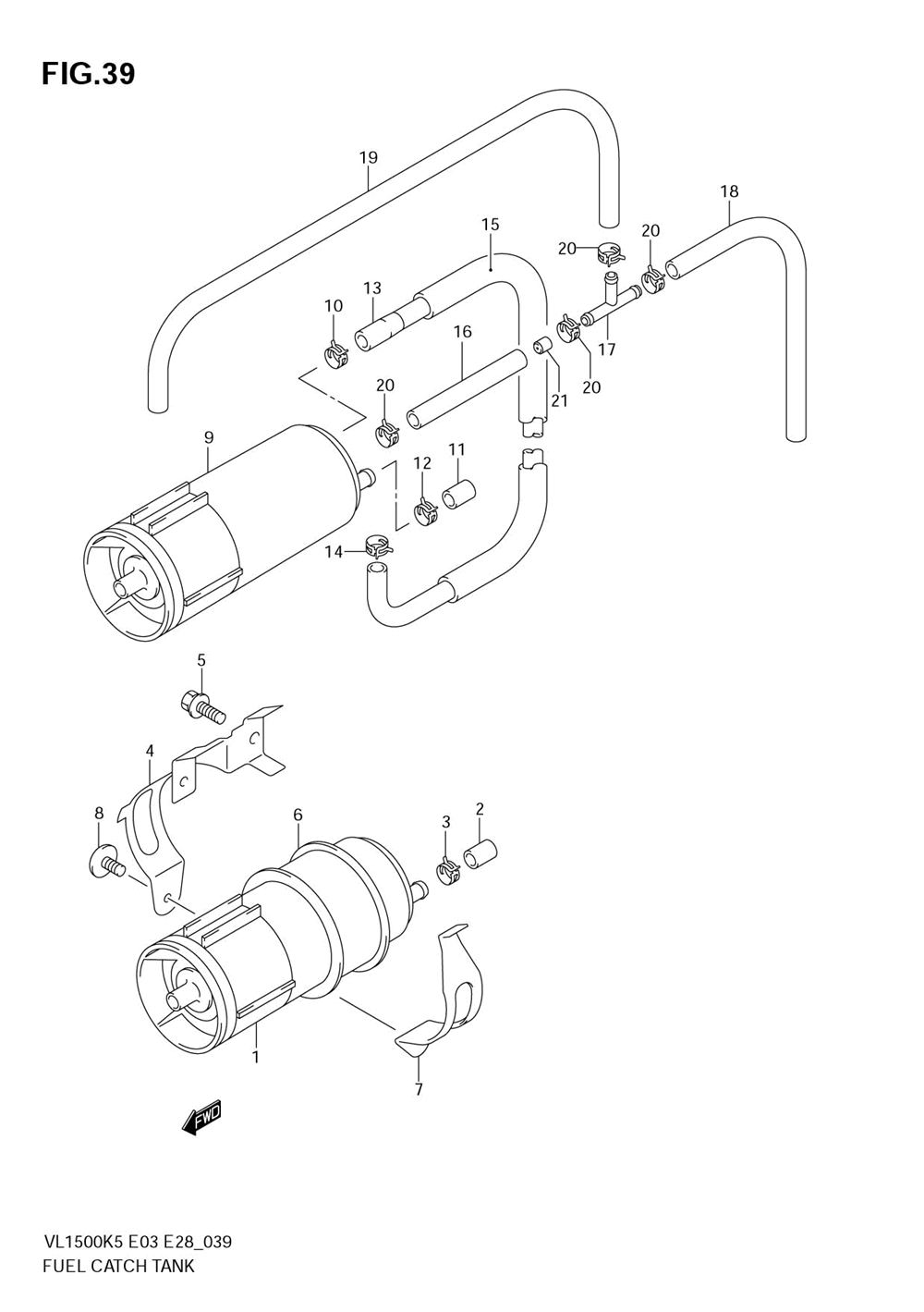 Fuel catch tank