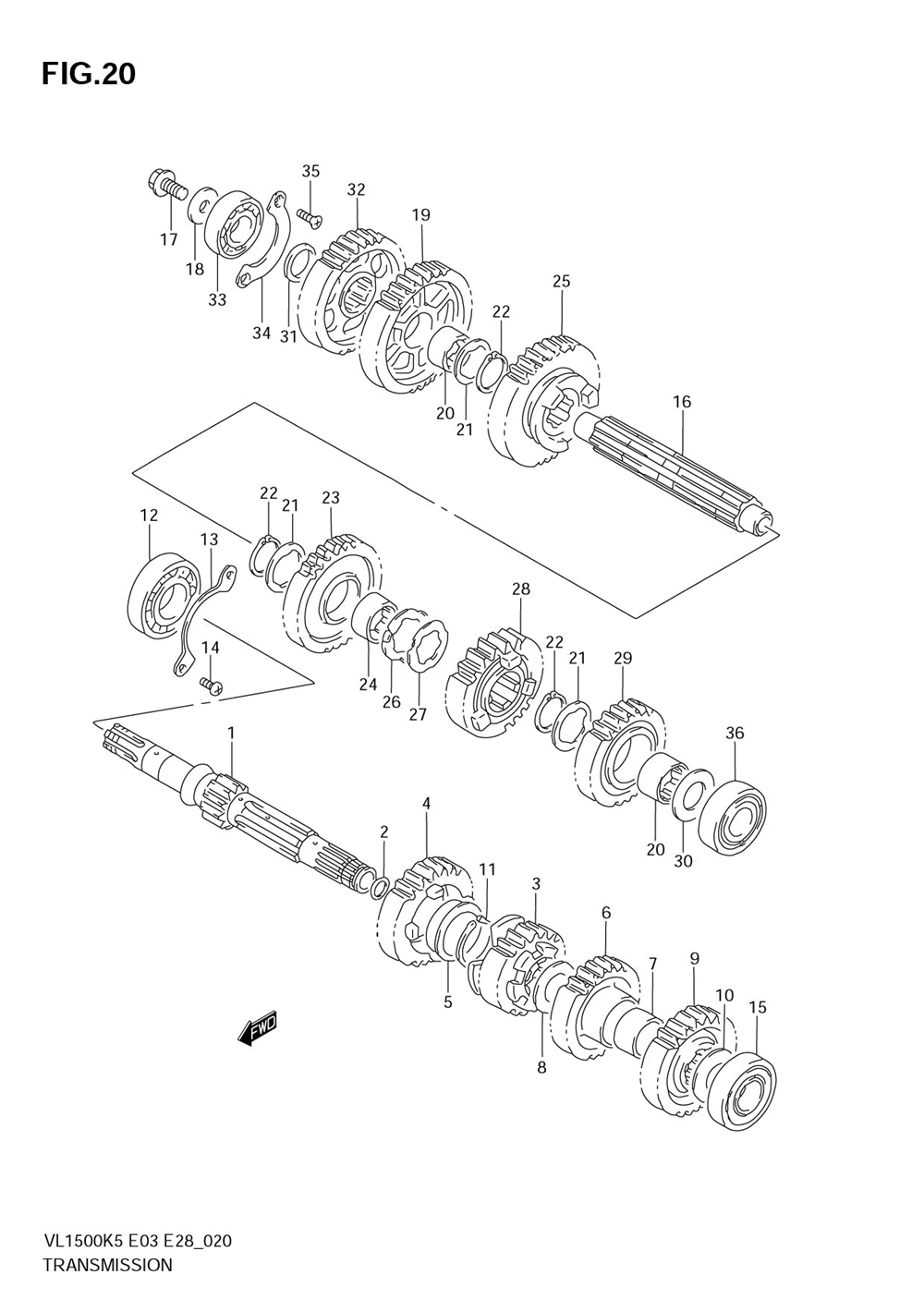 Transmission (model k5)