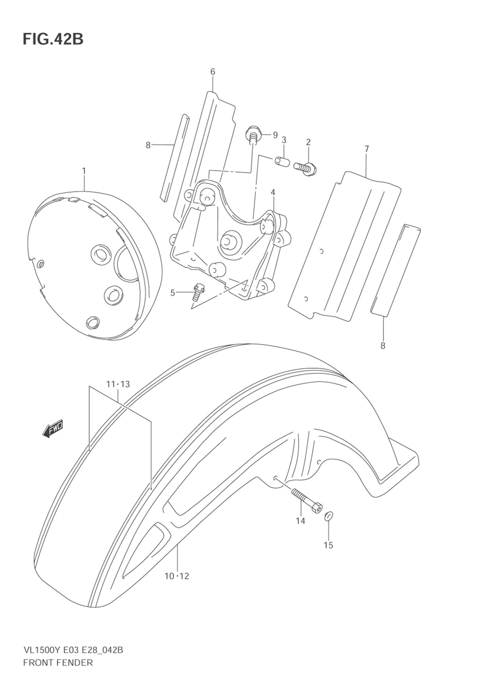 Front fender (model k3_k4)