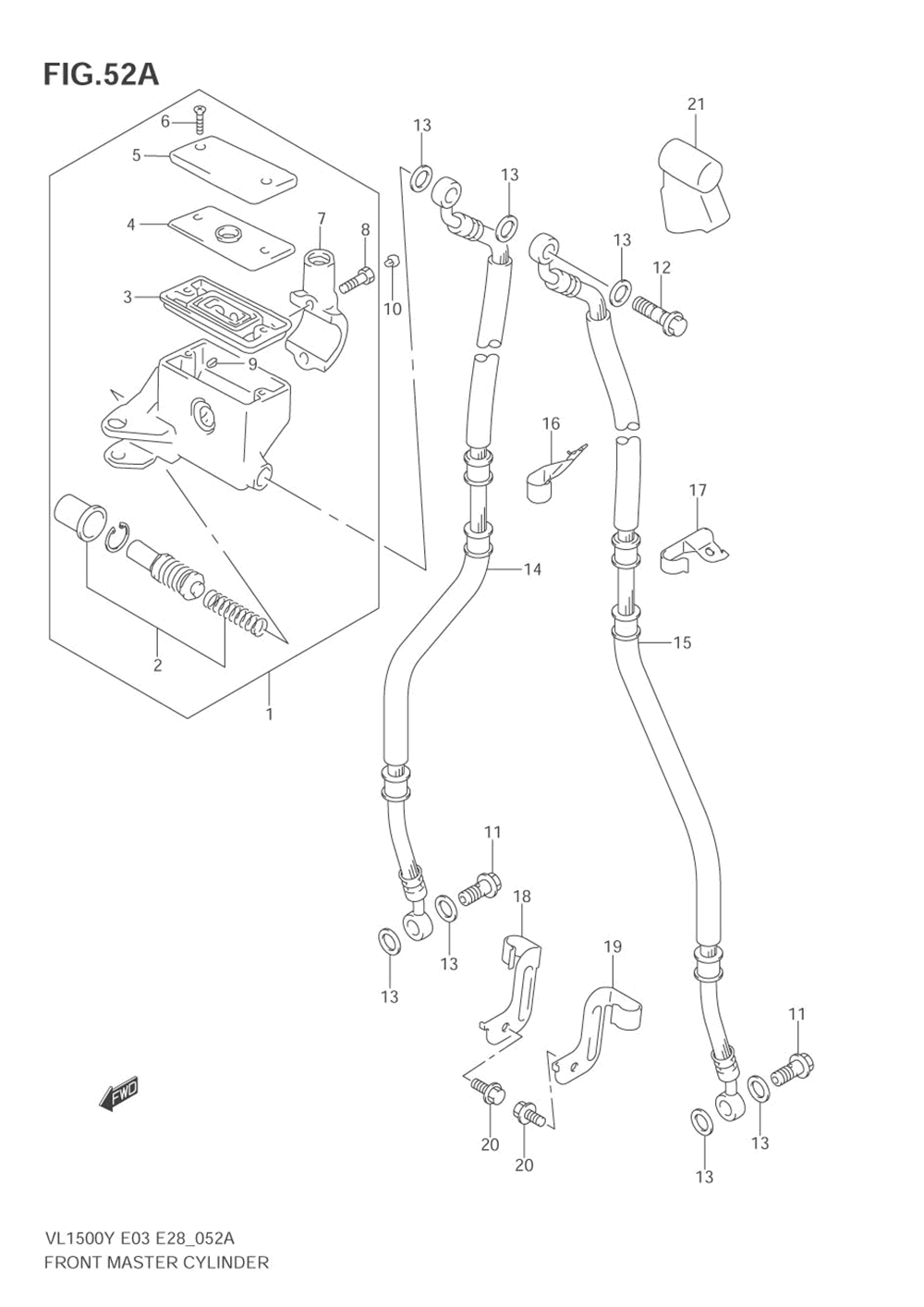 Front master cylinder (model k2_k3_k4)