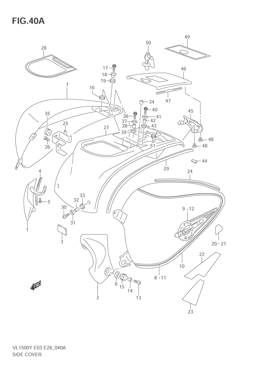 Side cover (model y)