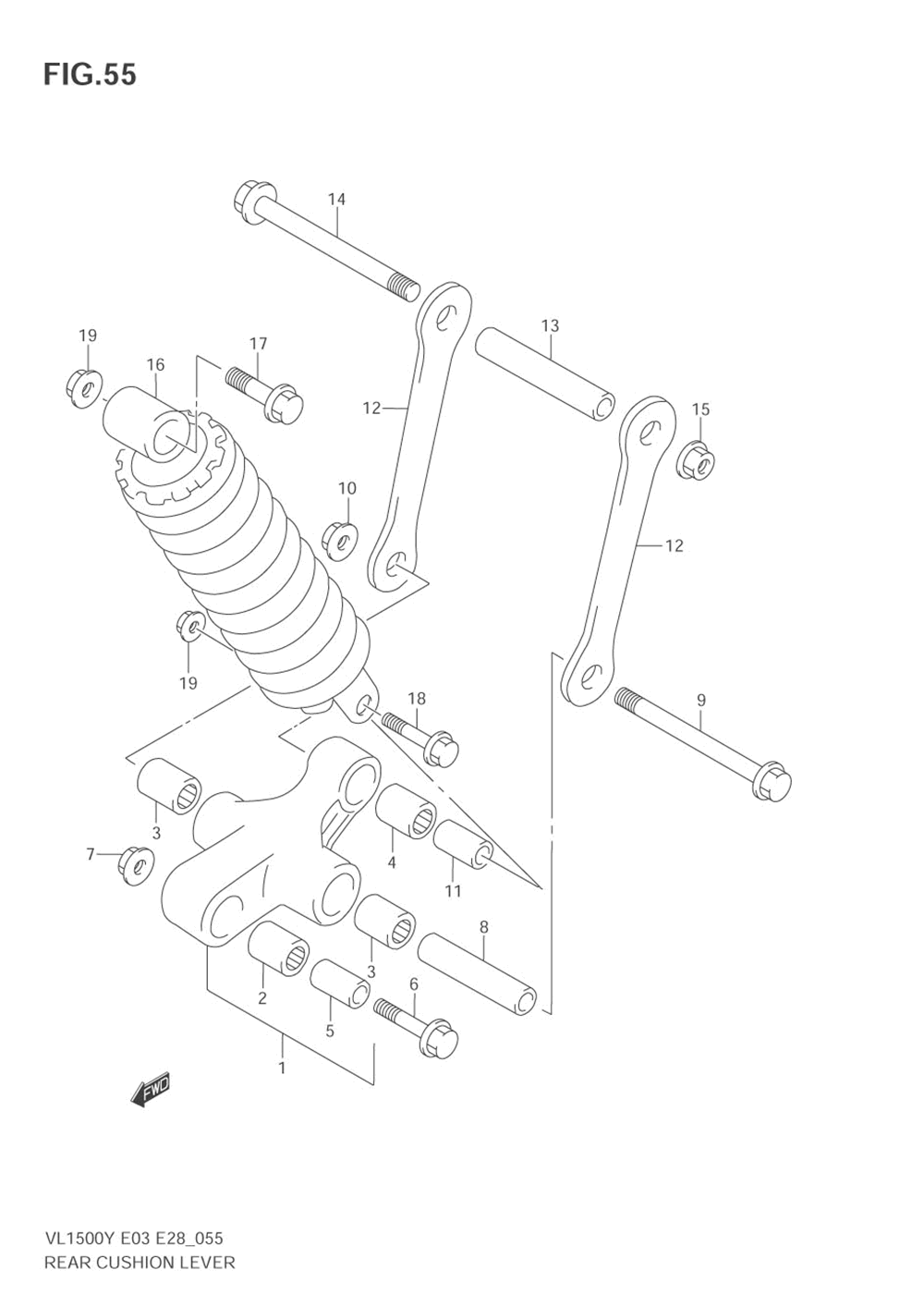 Rear cushion lever