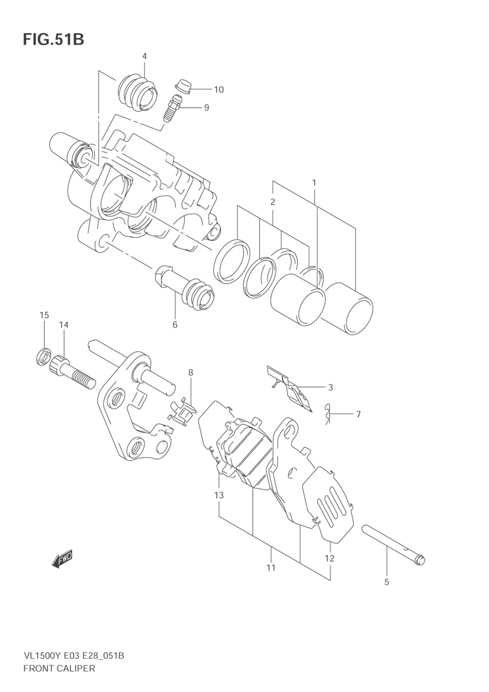 Front caliper (model k2_k3_k4)