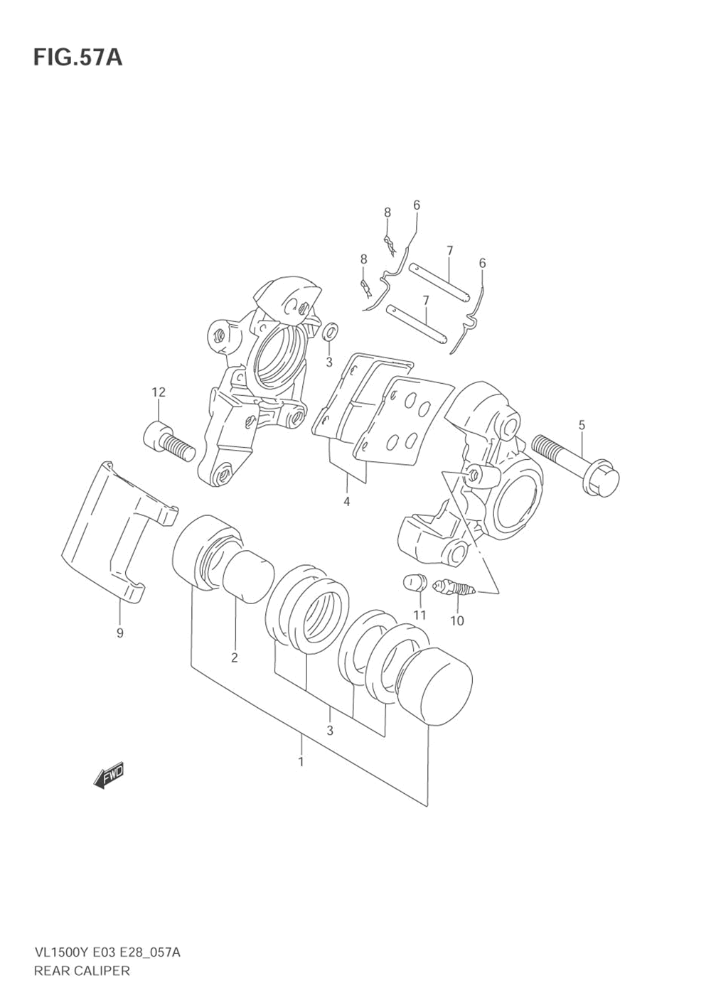 Rear caliper (model x_y_k1)