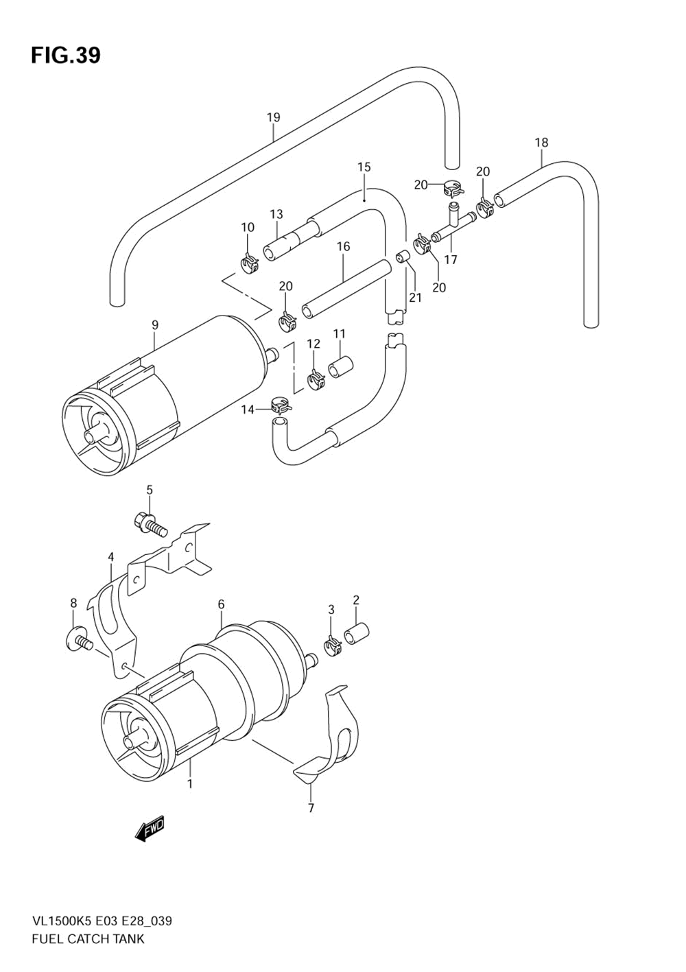 Fuel catch tank