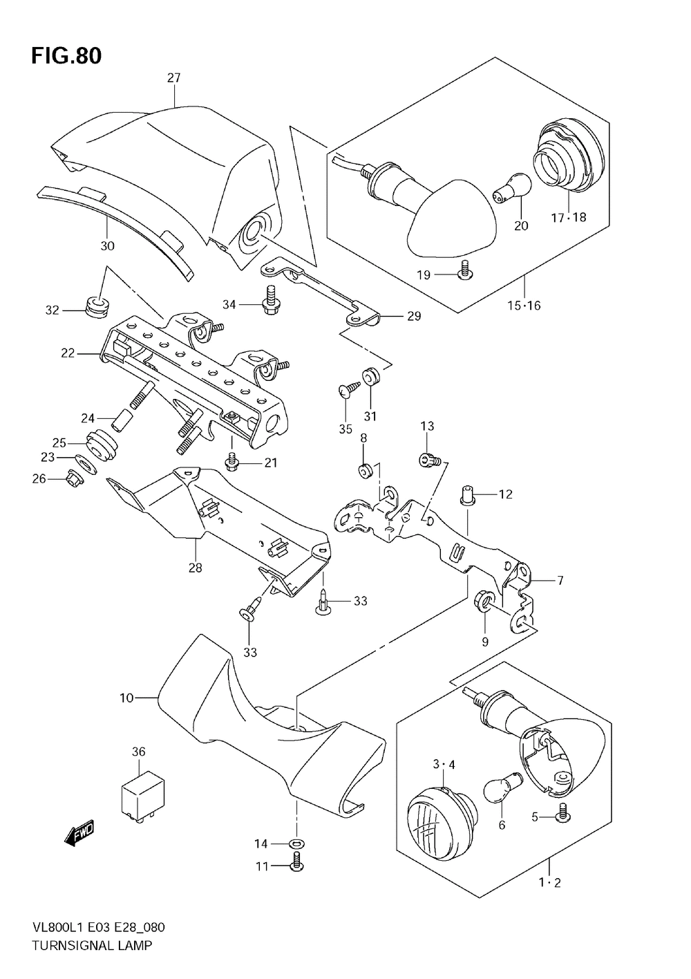 Turnsignal lamp (vl800 e28)