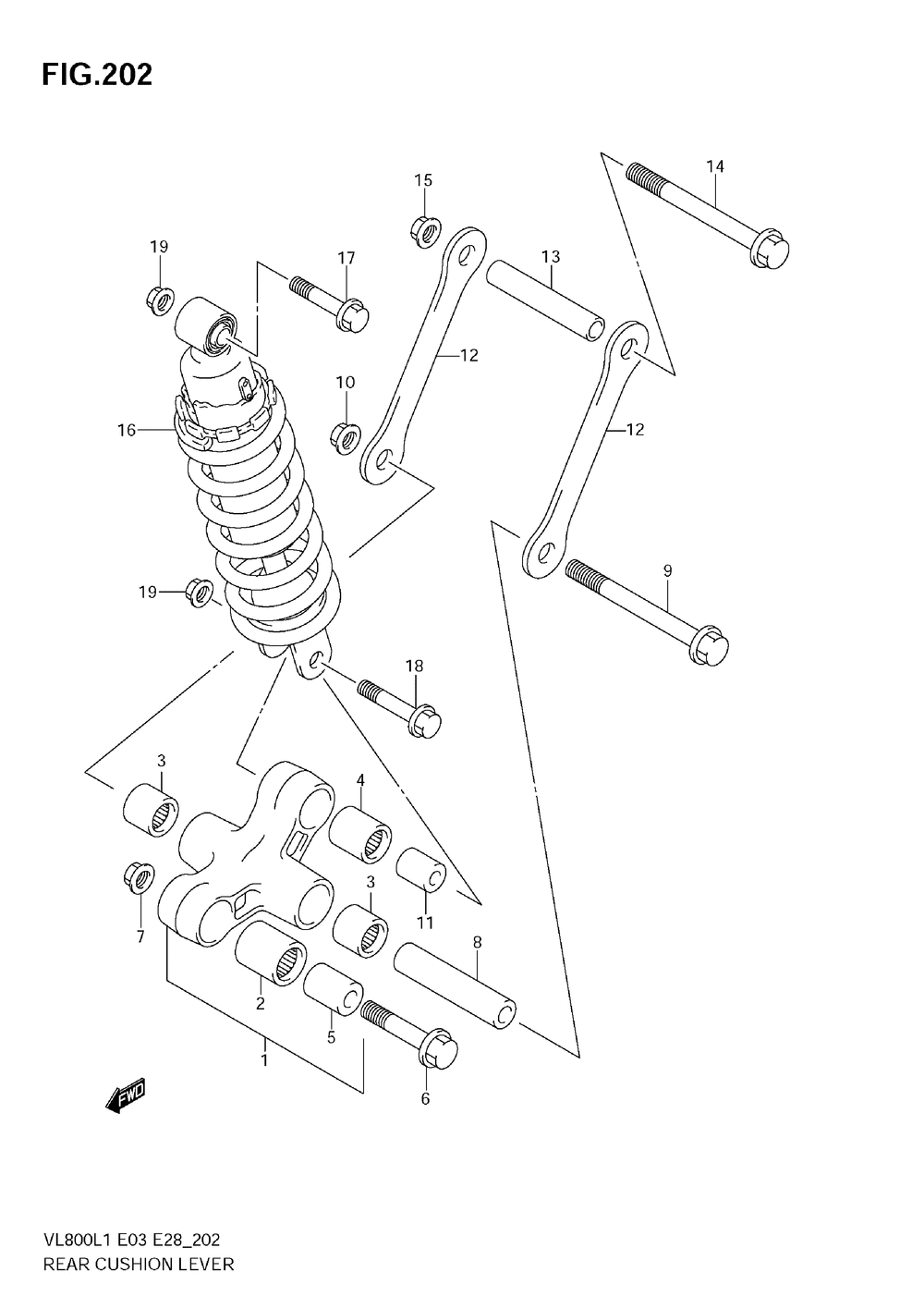 Rear cushion lever (vl800t e28)