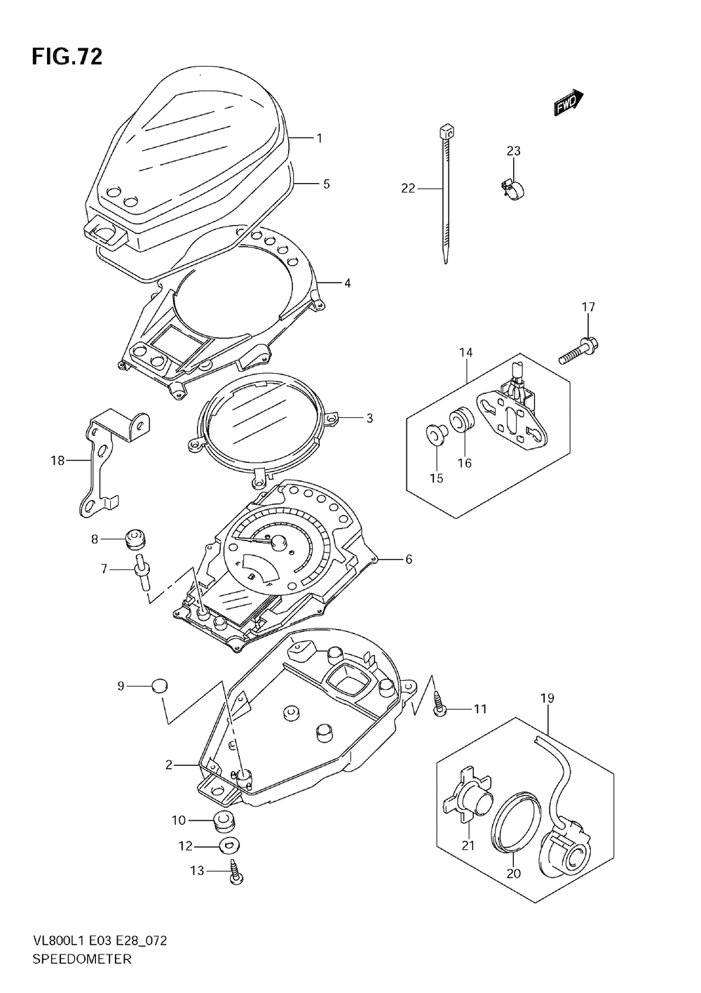 Speedometer (vl800c e3)