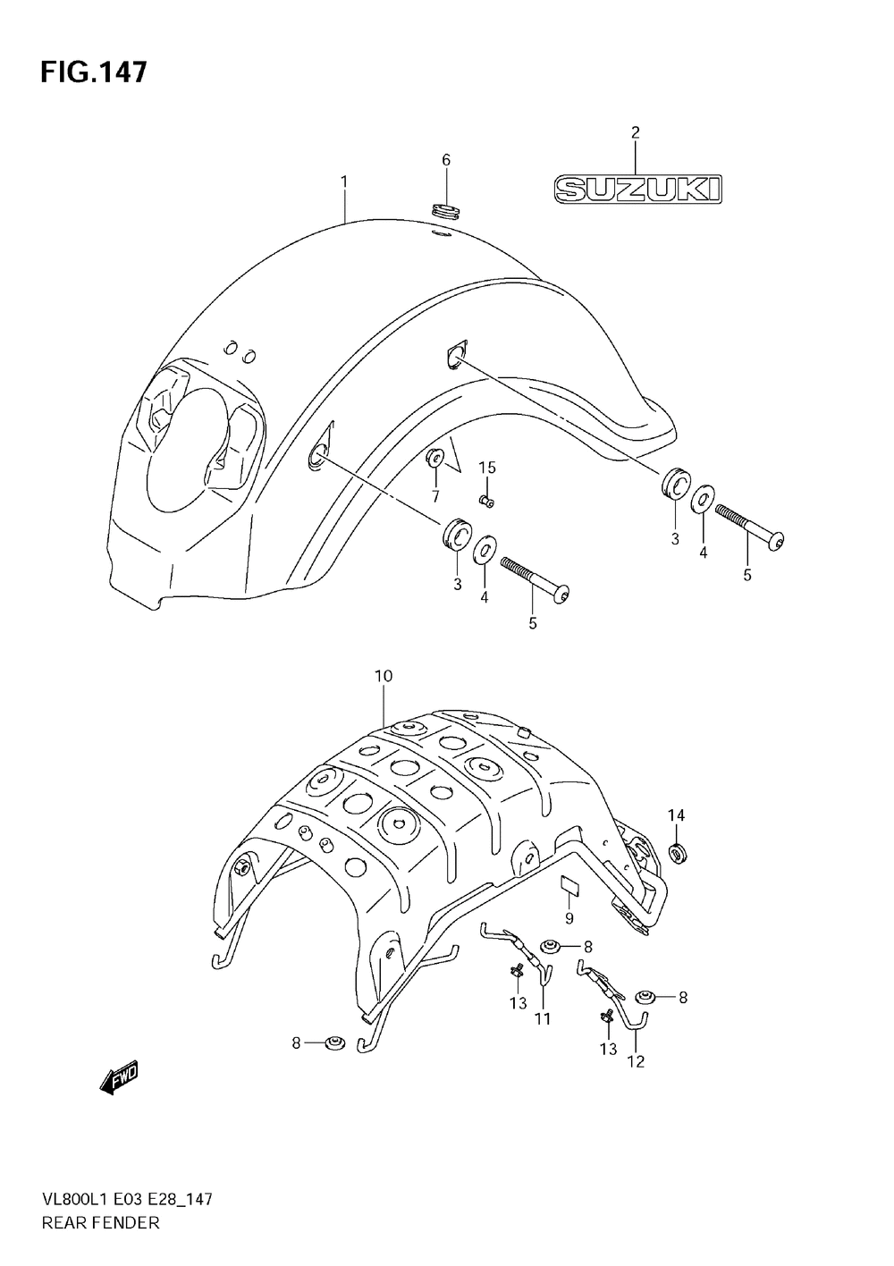 Rear fender (vl800 e33)