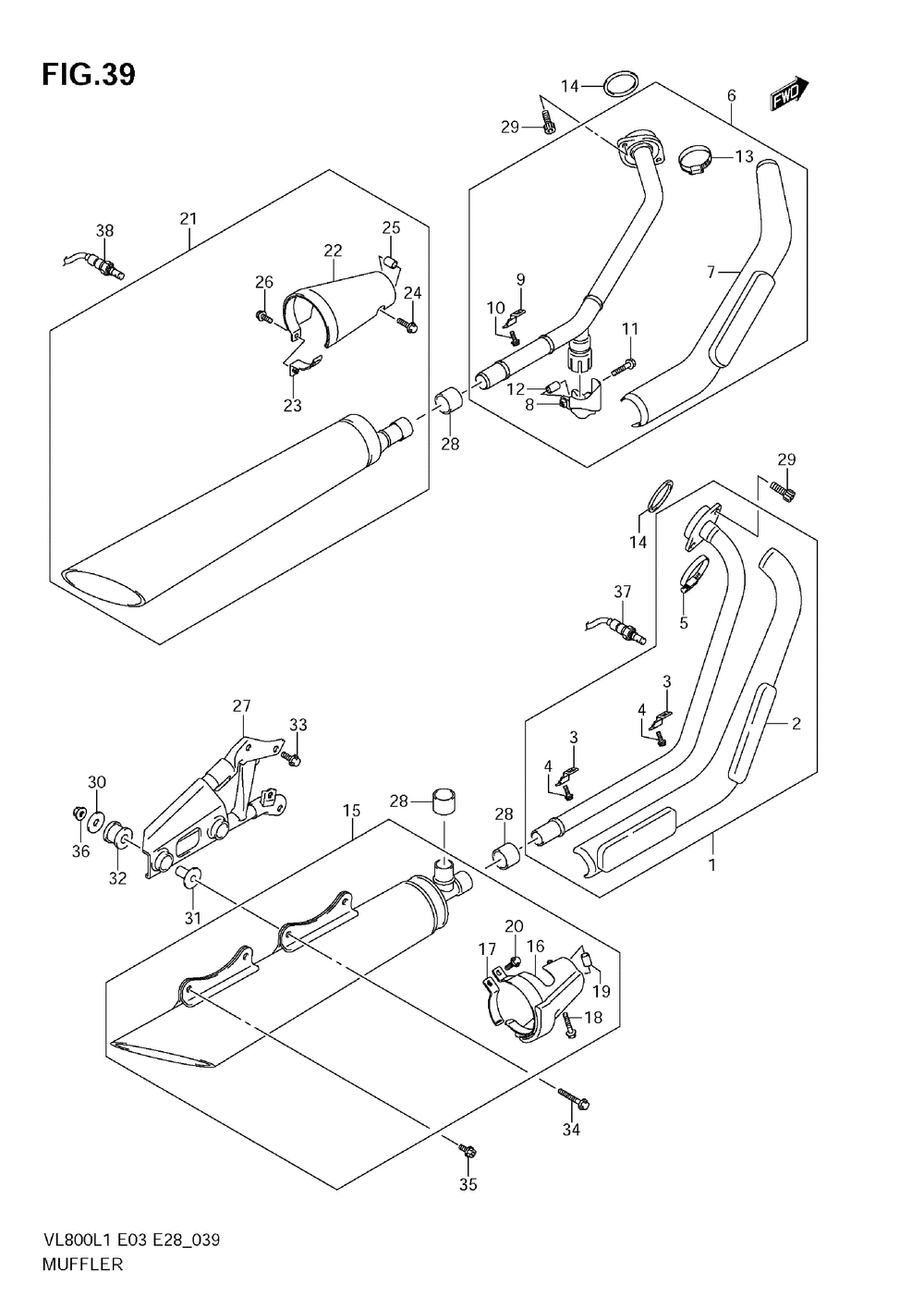 Muffler (vl800 e33)