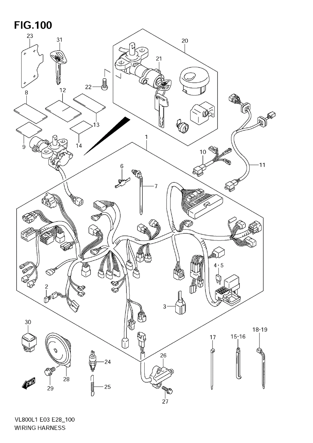 Wiring harness (vl800c e3)