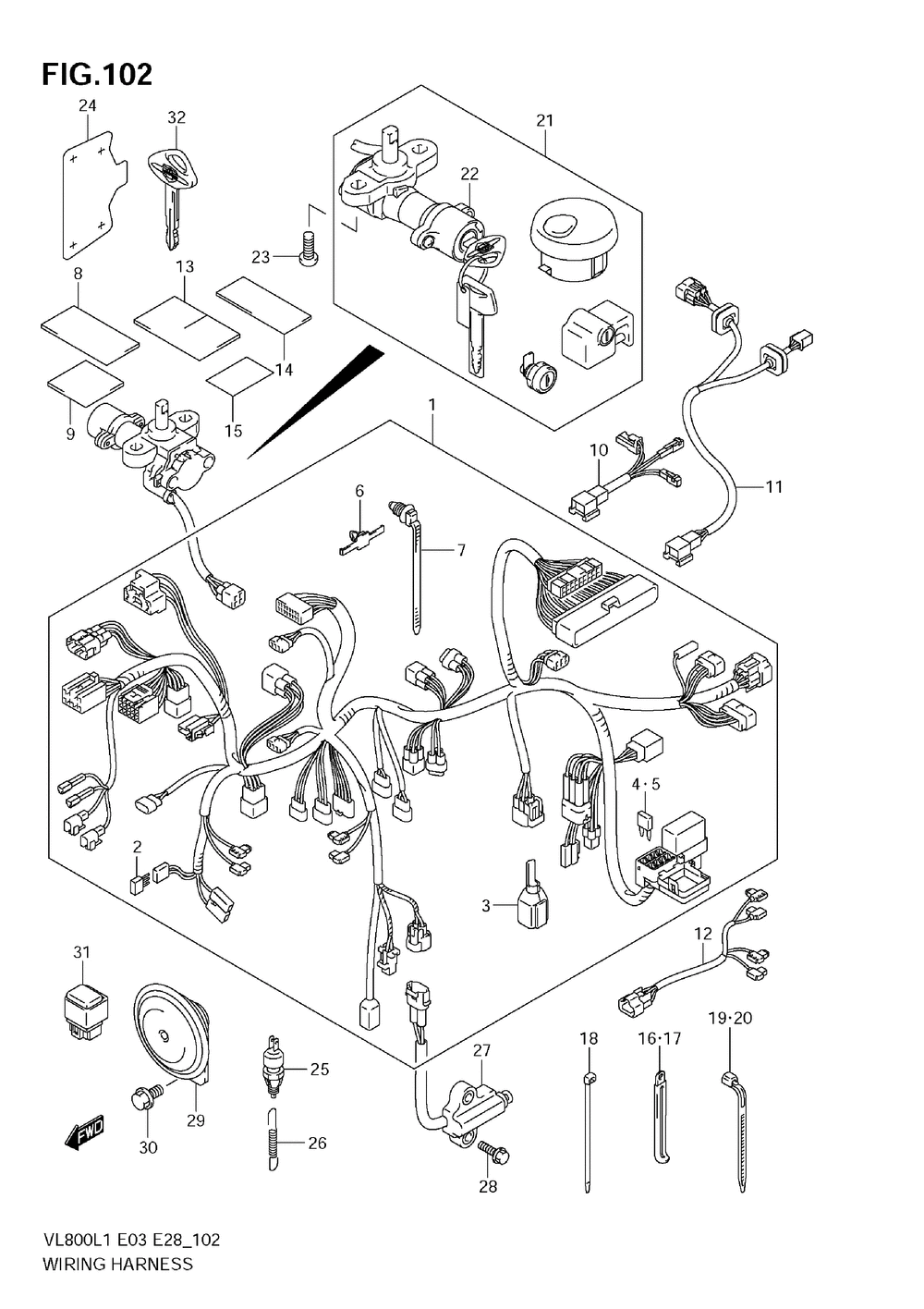 Wiring harness (vl800c e33)