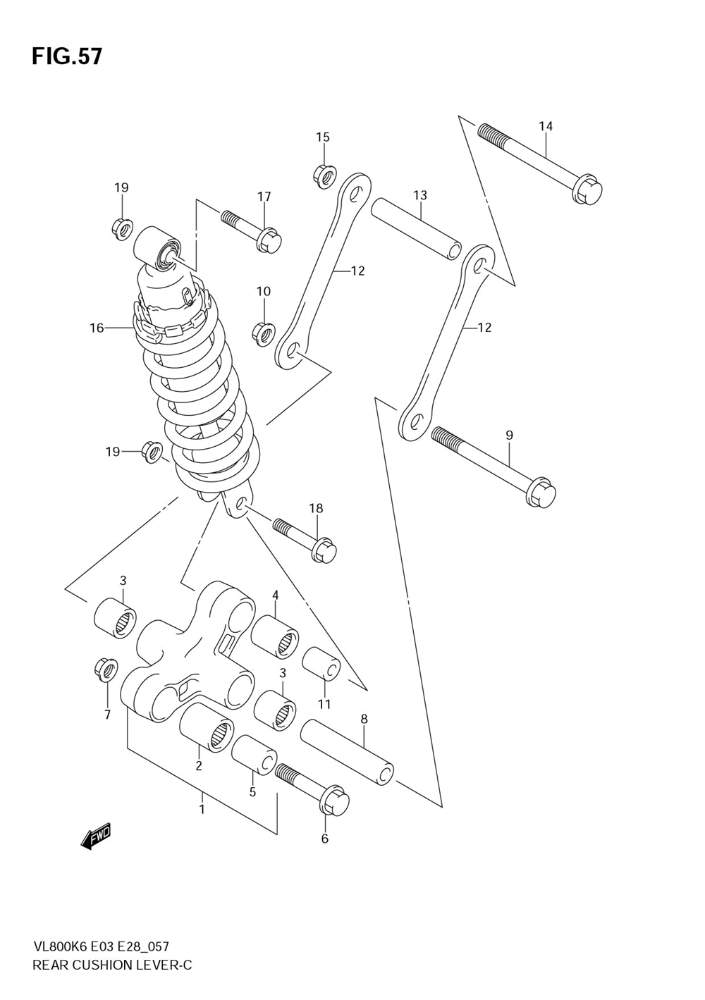 Rear cushion lever