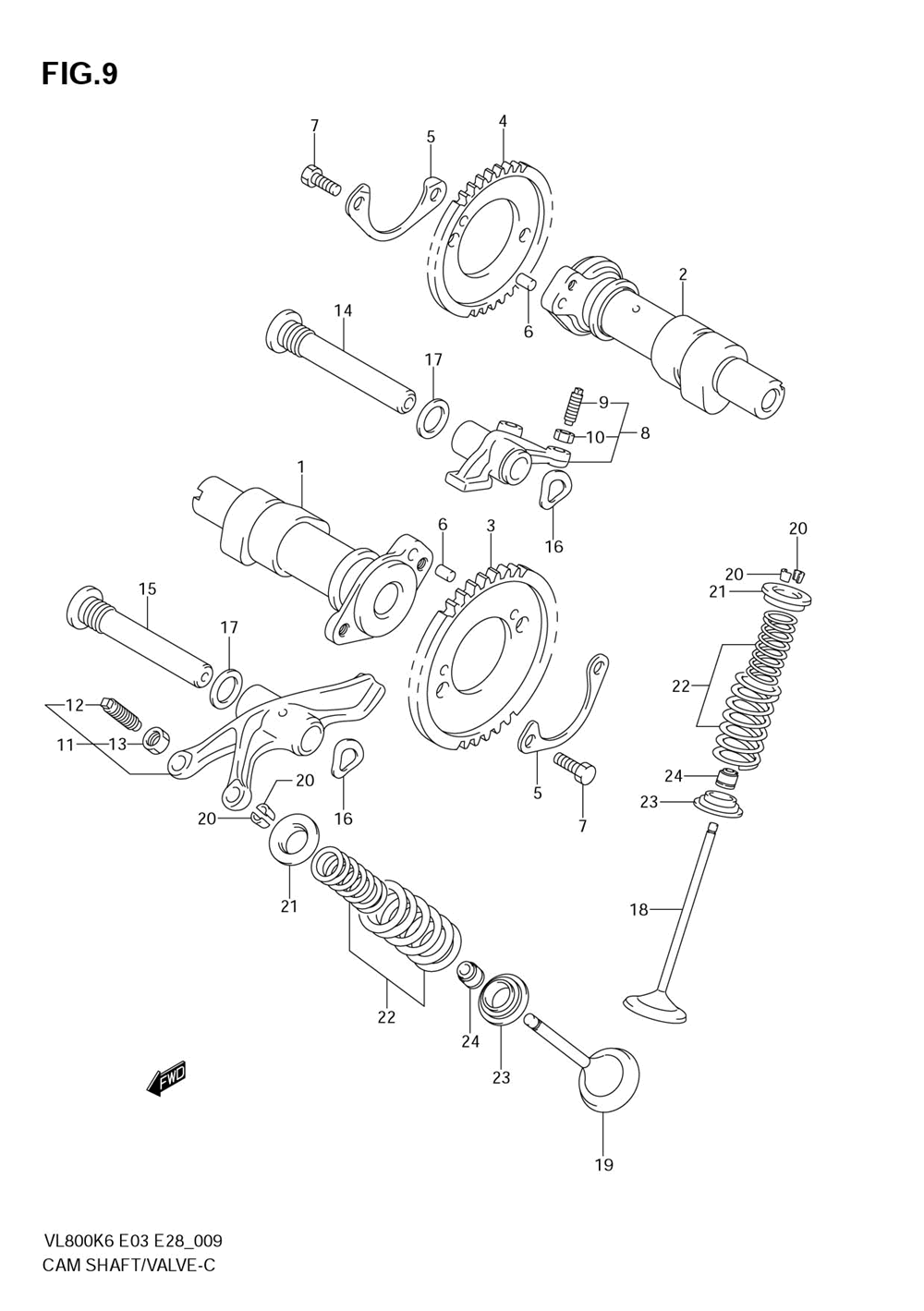 Camshaft - valve