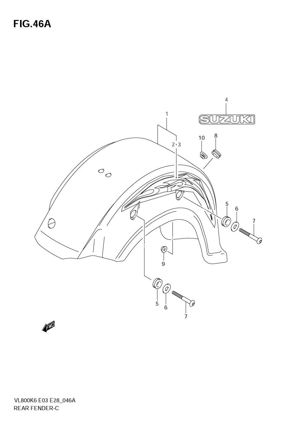 Rear fender (vl800ck7)