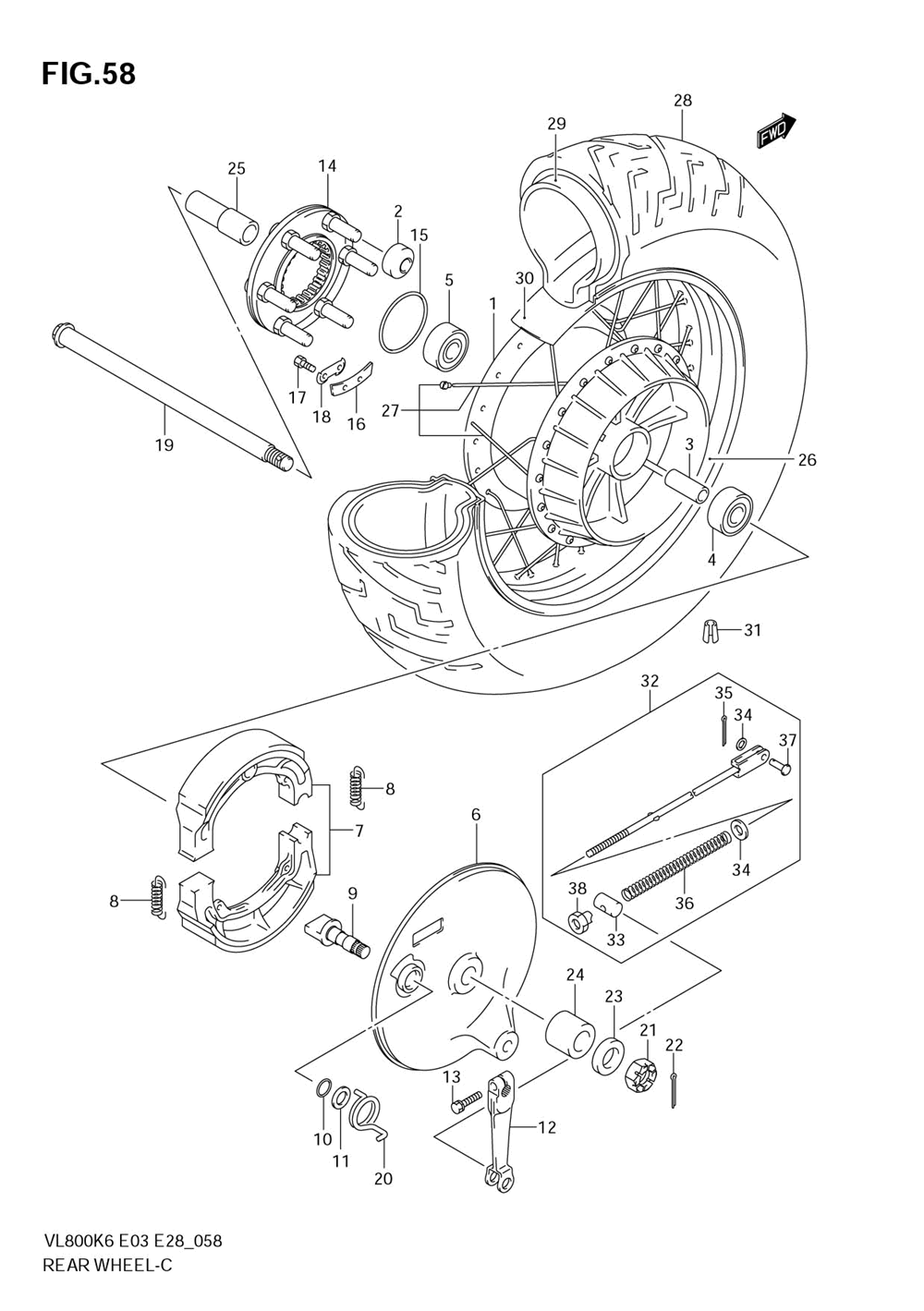 Rear wheel (vl800k6_tk6_k7_tk7_k8_tk8)