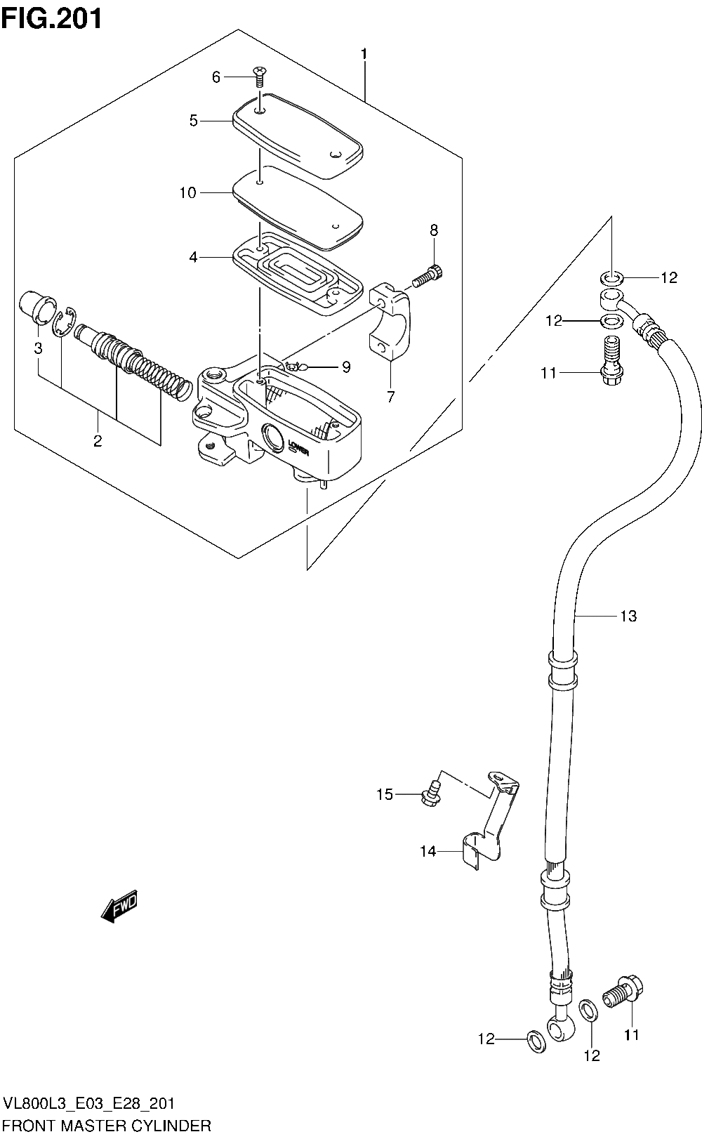 Front master cylinder