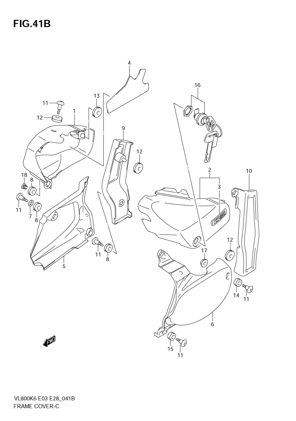 Frame cover (vl800k7_tk7)