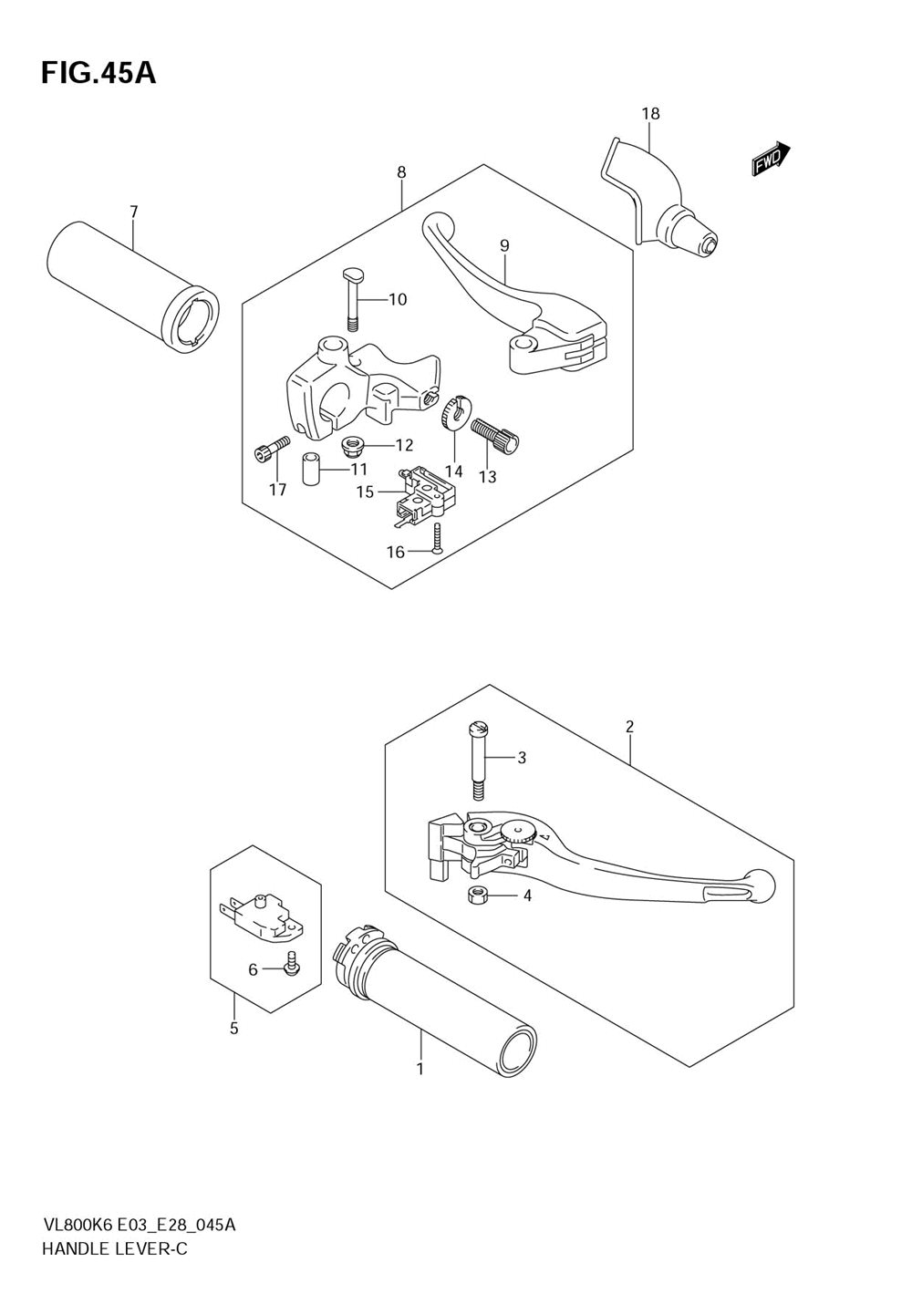 Handle lever (model k7)