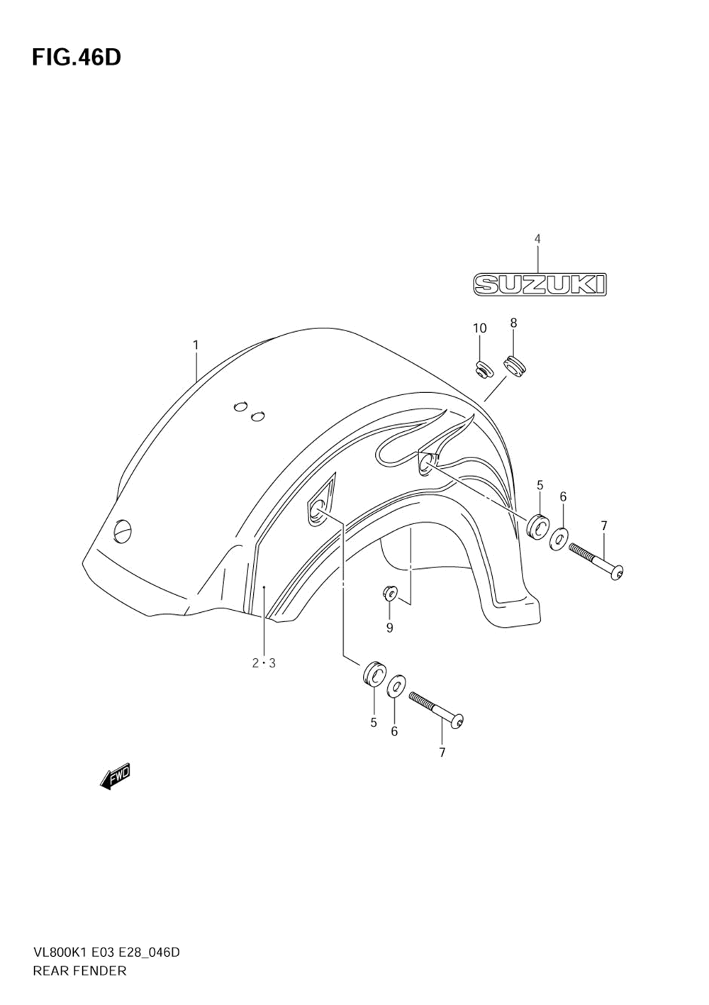 Rear fender (vl800zk4_zk5)