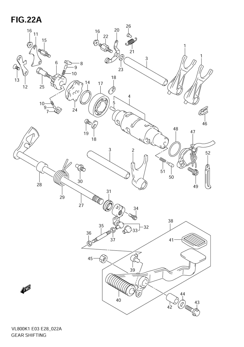 Gear shifting (model k5)