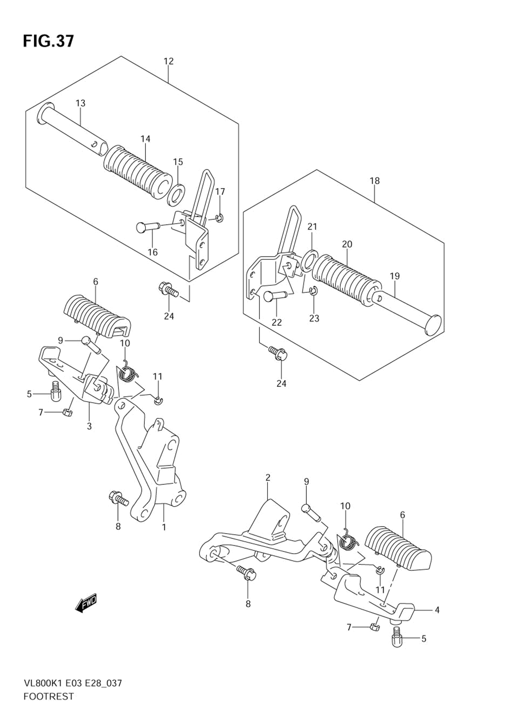 Footrest (model k1_k2_k3_k4)