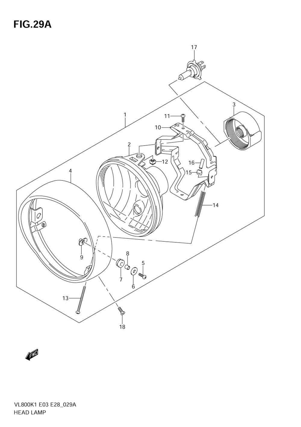 Headlamp assy (model k5)